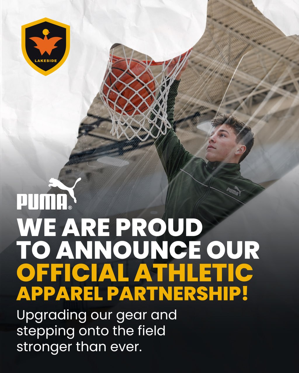 Puma official athletic apparel partnership announcement